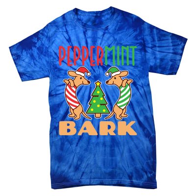 Peppermint Bark Christmas Doxie Dachshund Dog Pun Xmas Cute Gift Tie-Dye T-Shirt