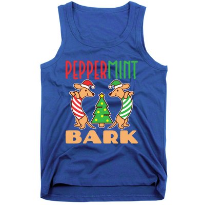 Peppermint Bark Christmas Doxie Dachshund Dog Pun Xmas Cute Gift Tank Top