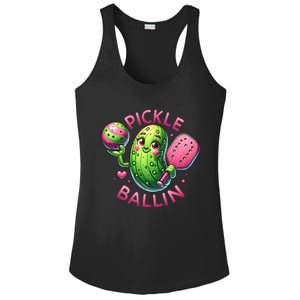 Pickle Ballin Cute Pickleball Pickleball Lovers Ladies PosiCharge Competitor Racerback Tank