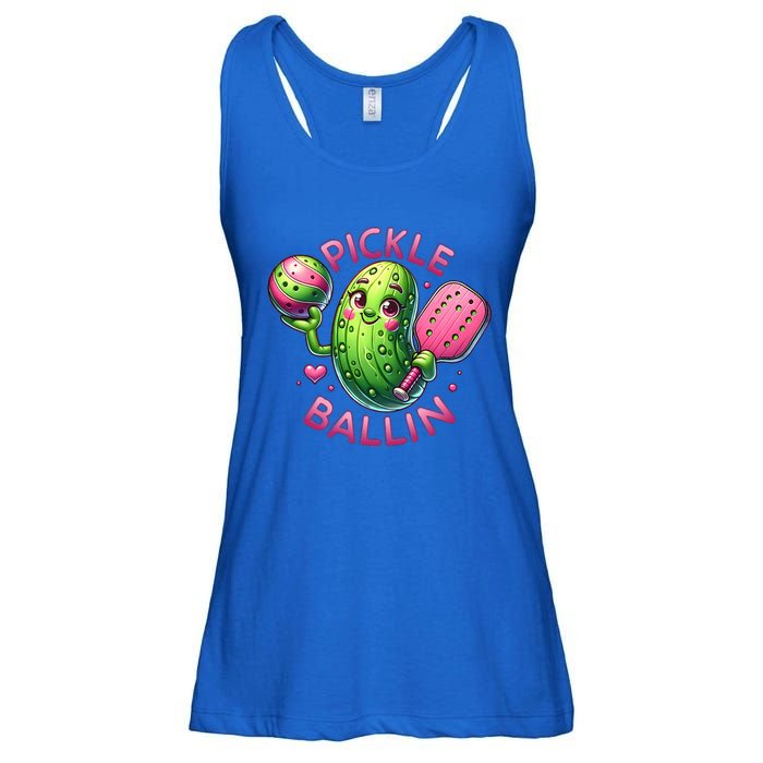 Pickle Ballin Cute Pickleball Pickleball Lovers Ladies Essential Flowy Tank