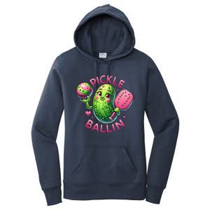 Pickle Ballin Cute Pickleball Pickleball Lovers Women's Pullover Hoodie