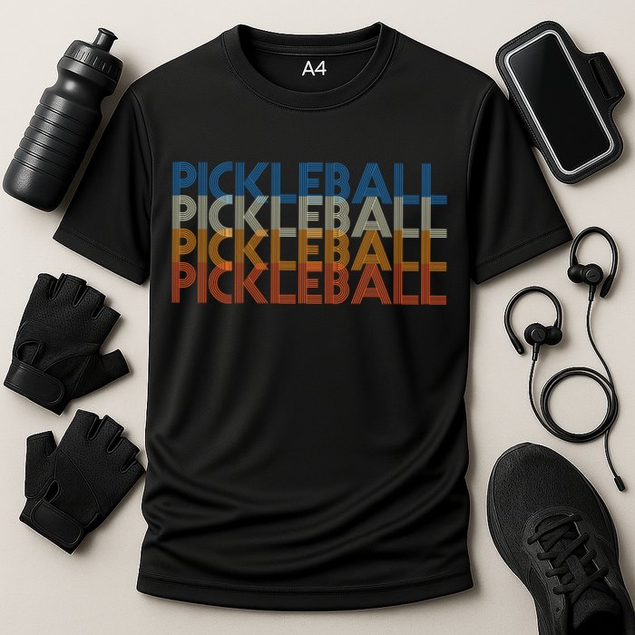 Pickle Ball Classic Retro Pickleball Cooling Performance Crew T-Shirt