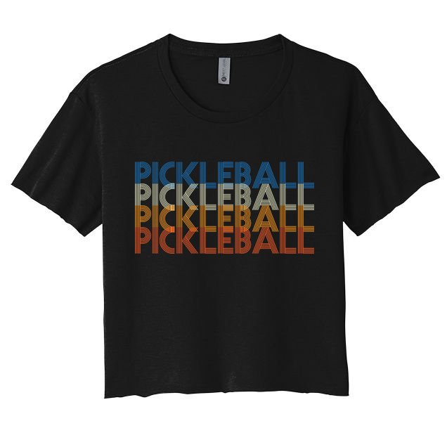 Pickle Ball Classic Retro Pickleball Crop Top