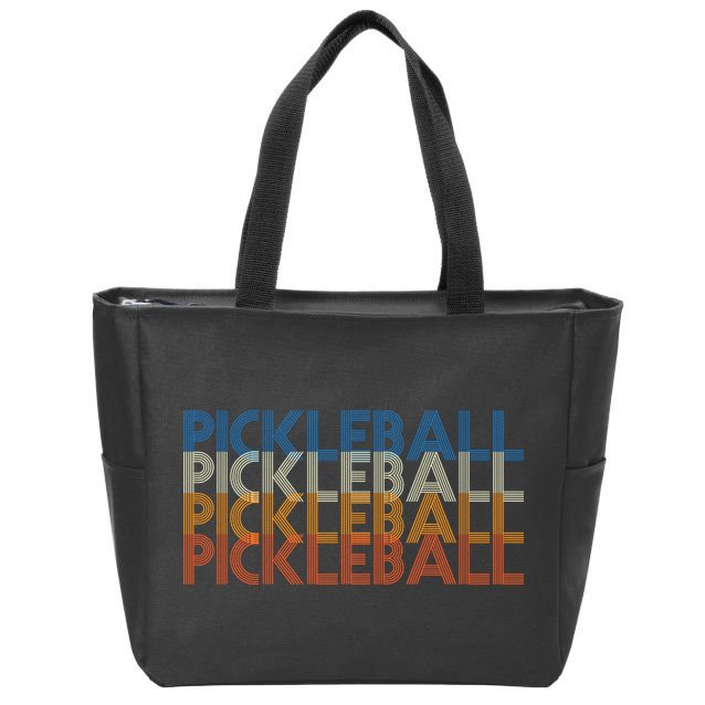 Pickle Ball Classic Retro Pickleball Zip Tote Bag