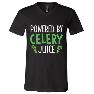 Powered By Celery Juice V-Neck T-Shirt