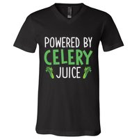 Powered By Celery Juice V-Neck T-Shirt