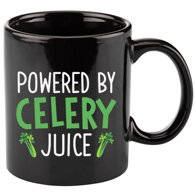 Powered By Celery Juice 11oz C Handle Ceramic Mug