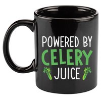Powered By Celery Juice 11oz C Handle Ceramic Mug