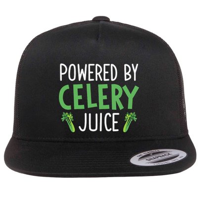 Powered By Celery Juice Flat Bill Trucker Hat