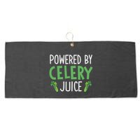 Powered By Celery Juice Large Microfiber Waffle Golf Towel