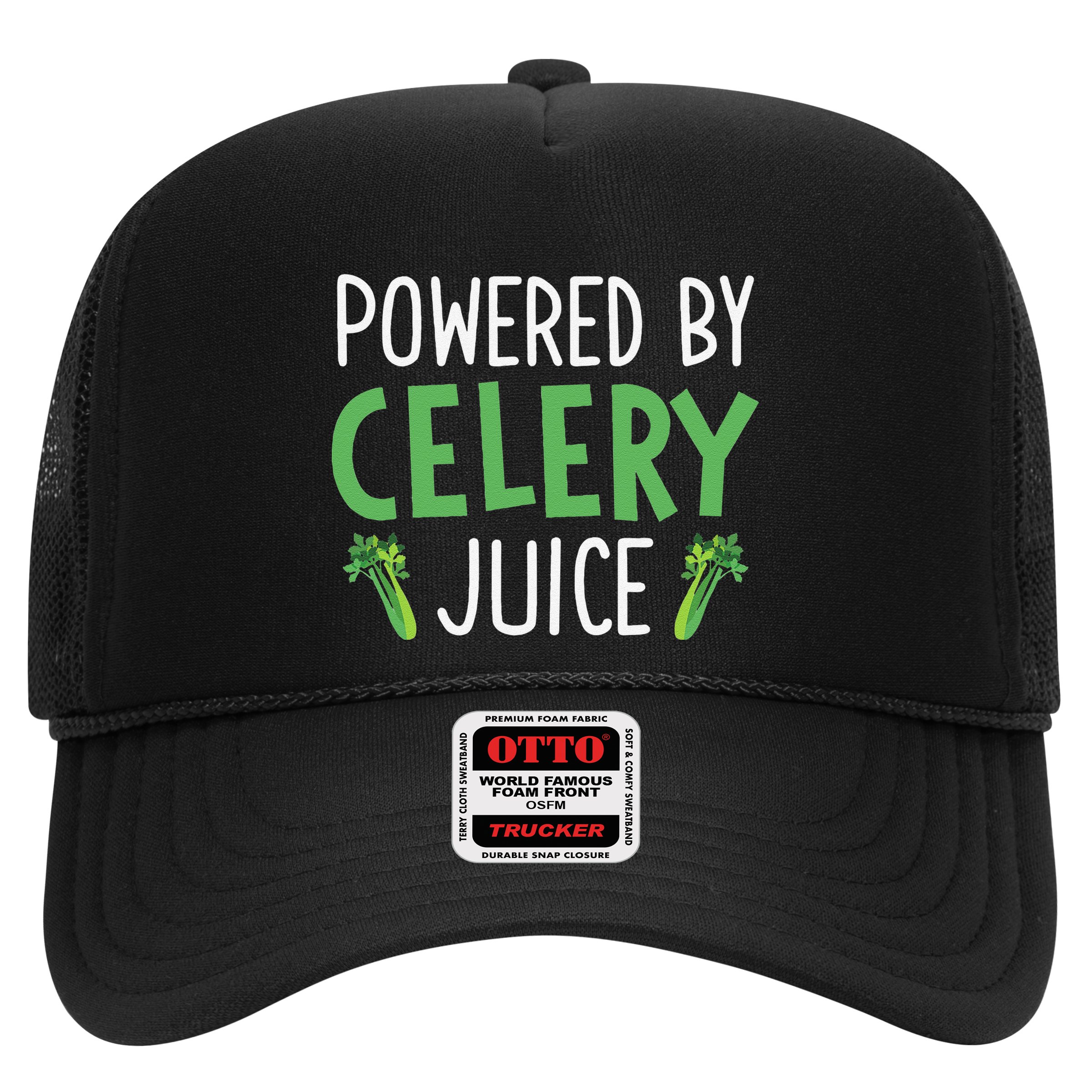 Powered By Celery Juice Trucker Hat