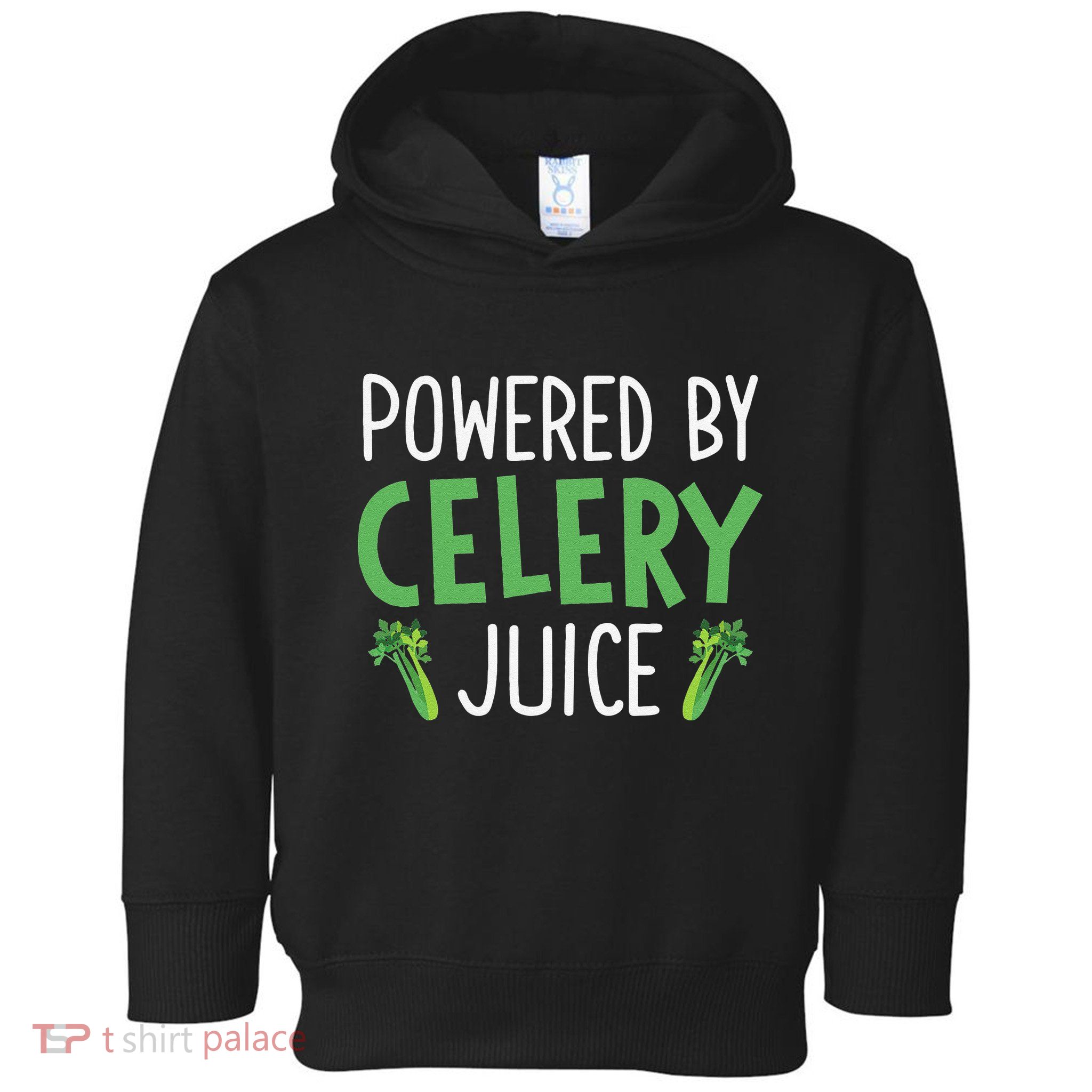Powered By Celery Juice Toddler Hoodie