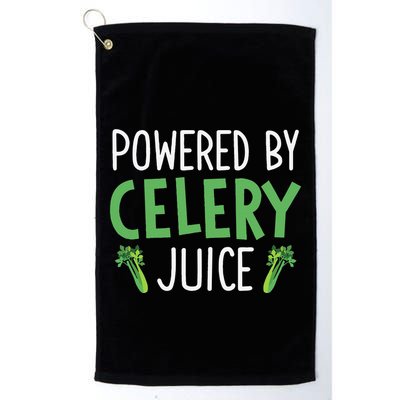 Powered By Celery Juice Golf Towel