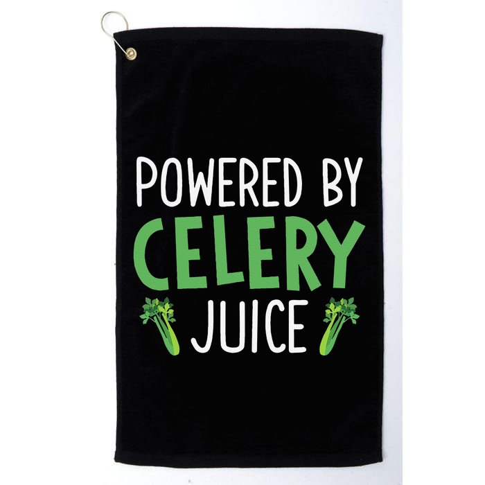 Powered By Celery Juice Golf Towel