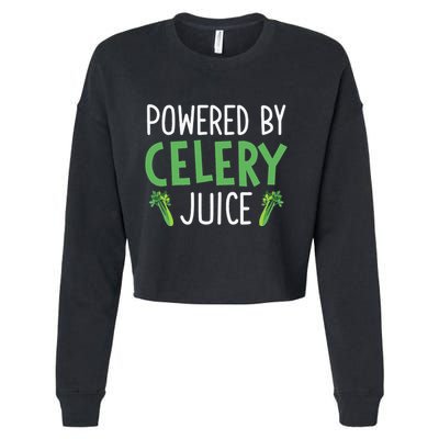 Powered By Celery Juice Cropped Pullover Crew