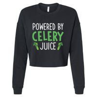 Powered By Celery Juice Cropped Pullover Crew