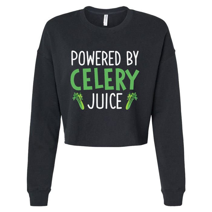 Powered By Celery Juice Cropped Pullover Crew