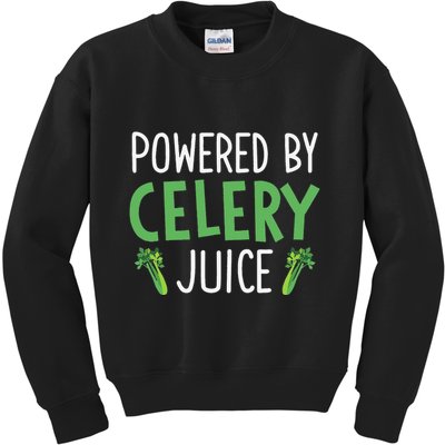 Powered By Celery Juice Kids Sweatshirt