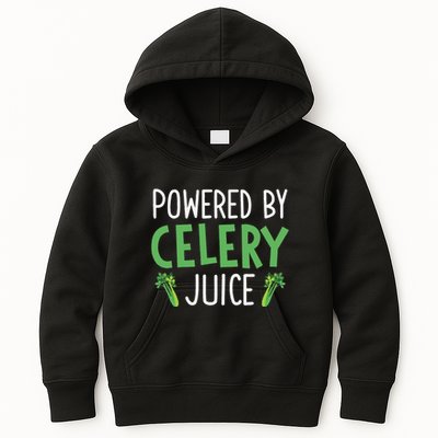 Powered By Celery Juice Kids Hoodie