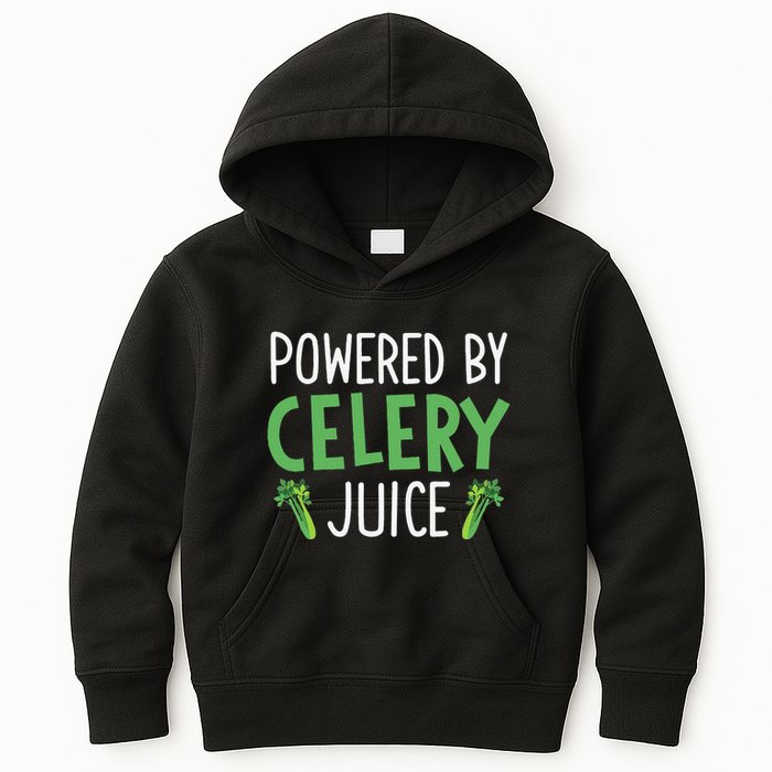 Powered By Celery Juice Kids Hoodie