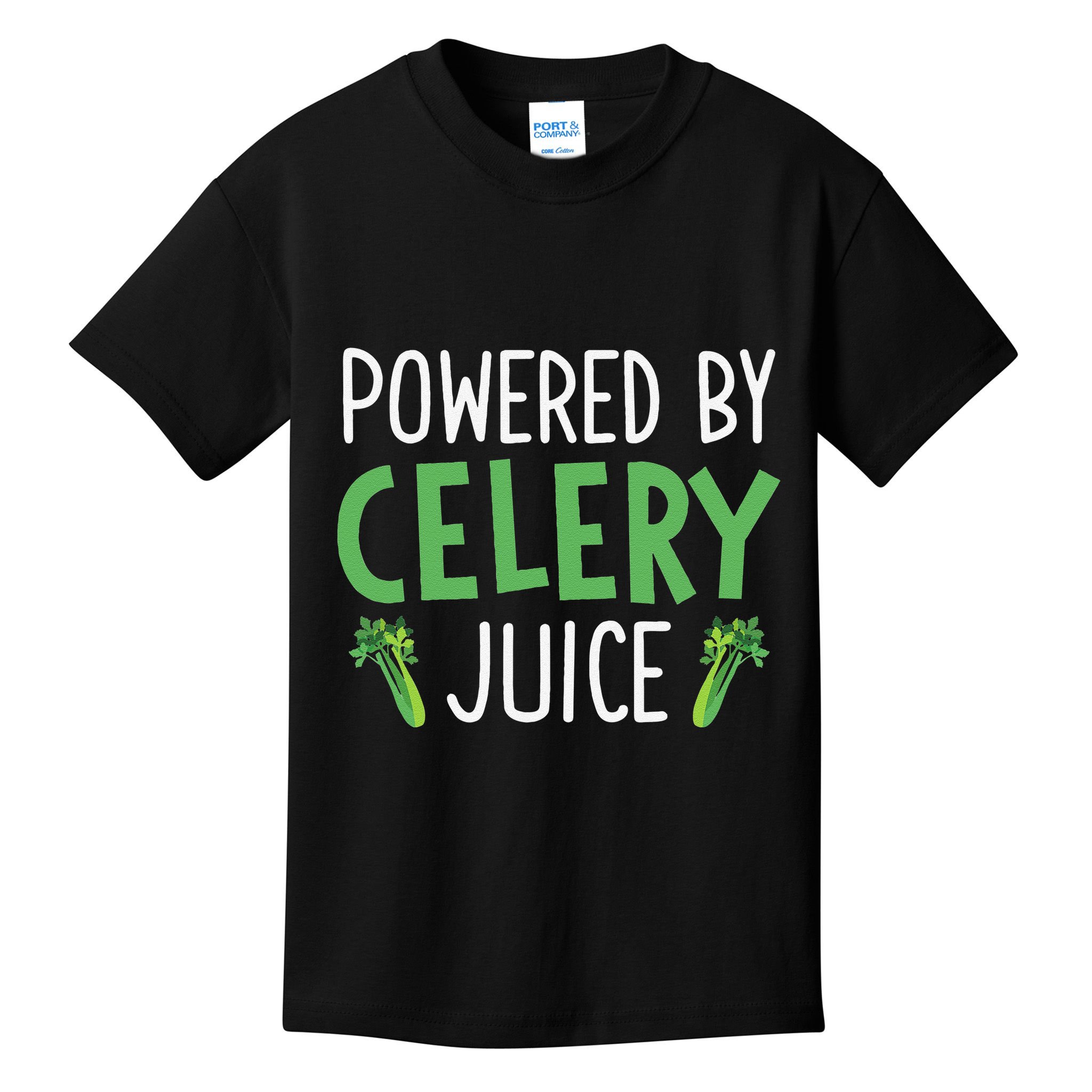 Powered By Celery Juice Kids T-Shirt