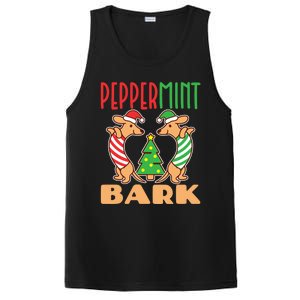 Peppermint Bark Christmas Doxie Dachshund Dog Pun Xmas Gift PosiCharge Competitor Tank