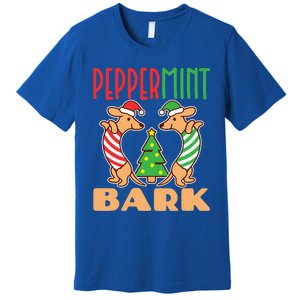 Peppermint Bark Christmas Doxie Dachshund Dog Pun Xmas Gift Premium T-Shirt