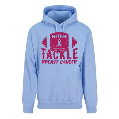 Pink Breast Cancer Football Tackle Breast Cancer Unisex Surf Hoodie