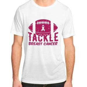 Pink Breast Cancer Football Tackle Breast Cancer Adult ChromaSoft Performance T-Shirt