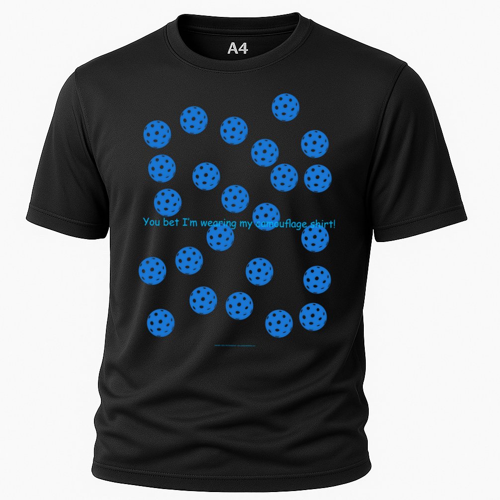 Pickleball Blue Camouflage Shirt Cooling Performance Crew T-Shirt