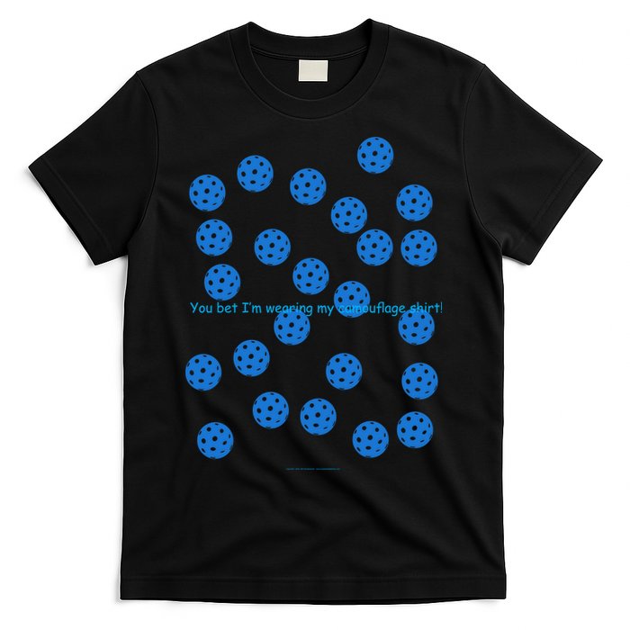 Pickleball Blue Camouflage Shirt T-Shirt
