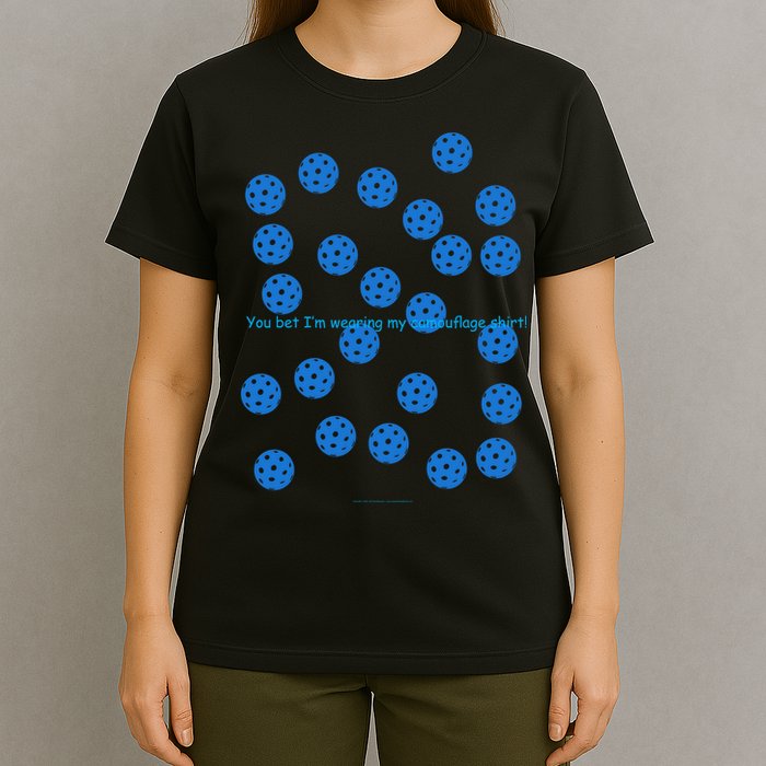 Pickleball Blue Camouflage Shirt T-Shirt