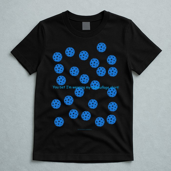 Pickleball Blue Camouflage Shirt T-Shirt