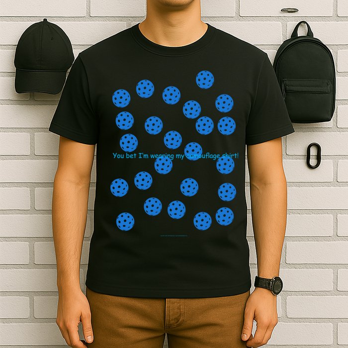 Pickleball Blue Camouflage Shirt T-Shirt