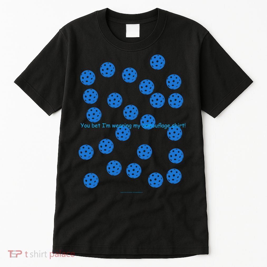 Pickleball Blue Camouflage Shirt Tall T-Shirt