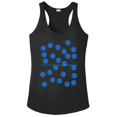 Pickleball Blue Camouflage Shirt Ladies PosiCharge Competitor Racerback Tank