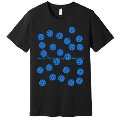 Pickleball Blue Camouflage Shirt Premium T-Shirt