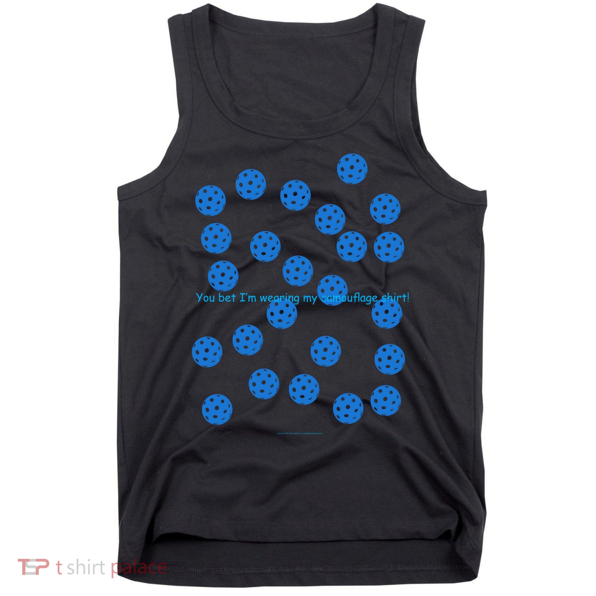 Pickleball Blue Camouflage Shirt Tank Top