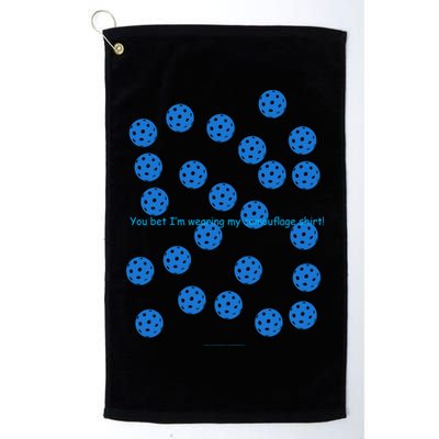 Pickleball Blue Camouflage Shirt Golf Towel