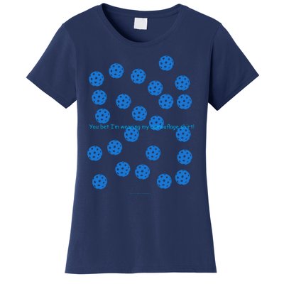 Pickleball Blue Camouflage Shirt Women's T-Shirt