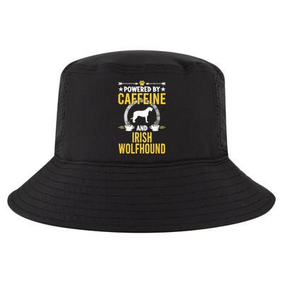 Powered By Caffeine And Irish Wolfhound Dog Lovers Cool Comfort Performance Bucket Hat