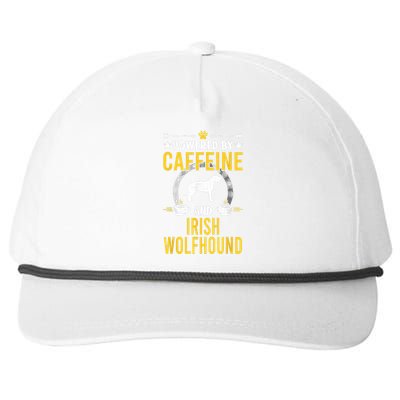 Powered By Caffeine And Irish Wolfhound Dog Lovers Snapback Five-Panel Rope Hat