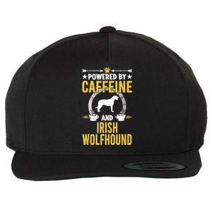 Powered By Caffeine And Irish Wolfhound Dog Lovers Wool Snapback Cap