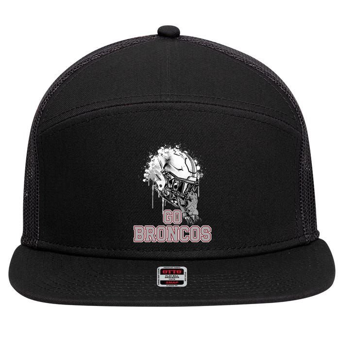 Palm Beach Central Broncos Rising Helmet Go 7 Panel Mesh Trucker Snapback Hat