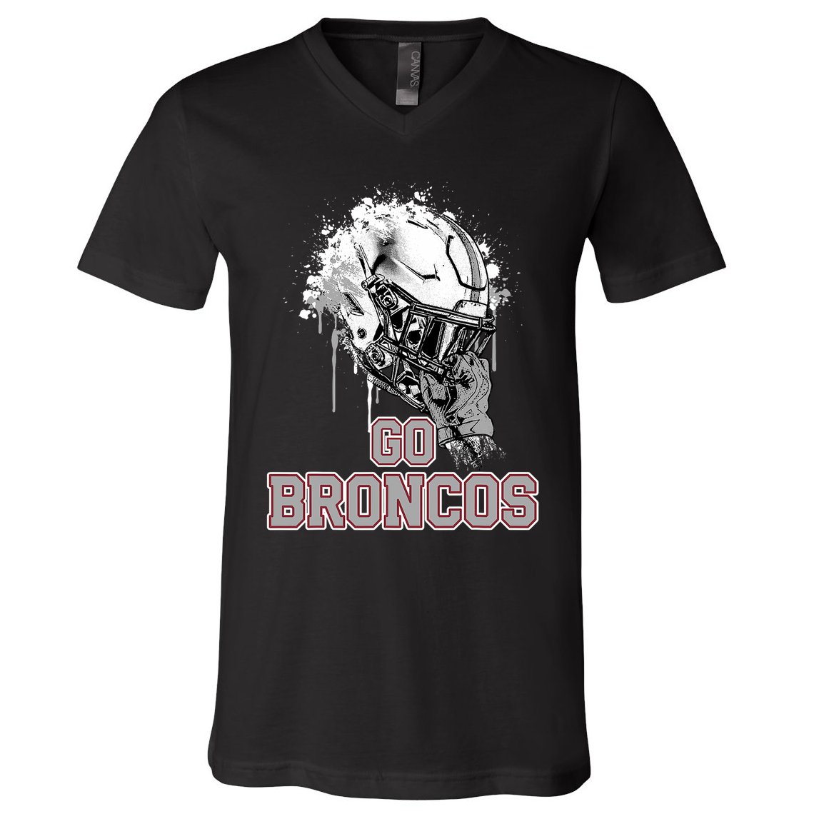 Palm Beach Central Broncos Rising Helmet Go V-Neck T-Shirt