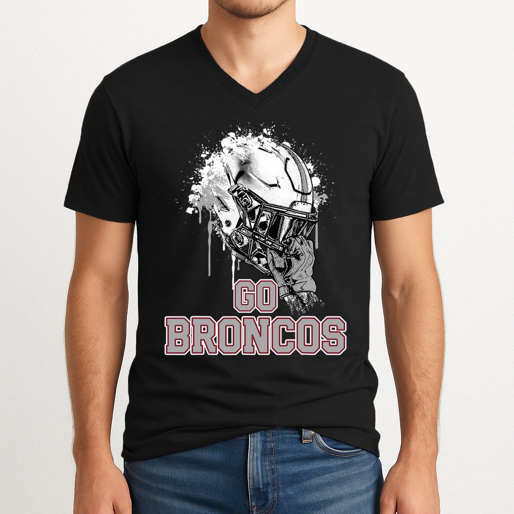 Palm Beach Central Broncos Rising Helmet Go V-Neck T-Shirt