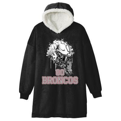 Palm Beach Central Broncos Rising Helmet Go Hooded Wearable Blanket