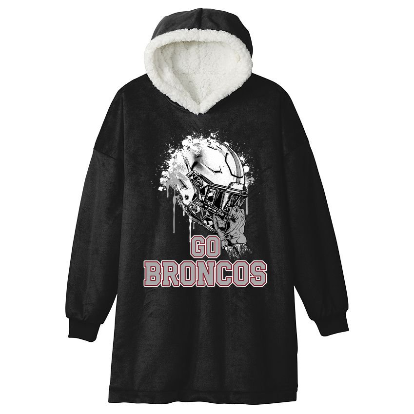 Palm Beach Central Broncos Rising Helmet Go Hooded Wearable Blanket