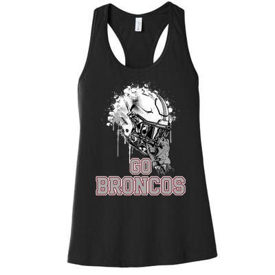 Palm Beach Central Broncos Rising Helmet Go Women's Racerback Tank