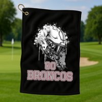 Palm Beach Central Broncos Rising Helmet Go Golf Towel